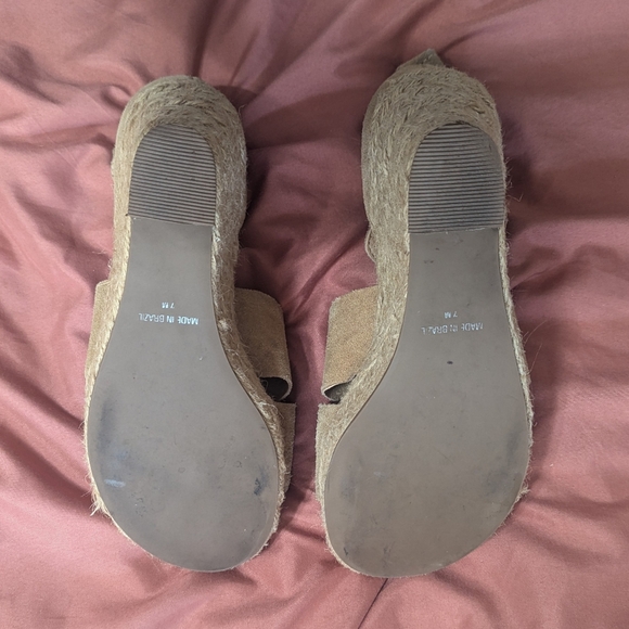 Matisse Natural Cha Cha Boho Suede Espadrilles Wedge Sandal - Picture 6 of 6